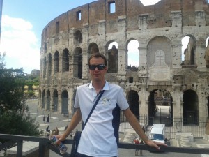 Villalba ante el Coliseo romano